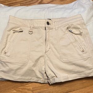White House Black Market Cream Cargo Shorts
